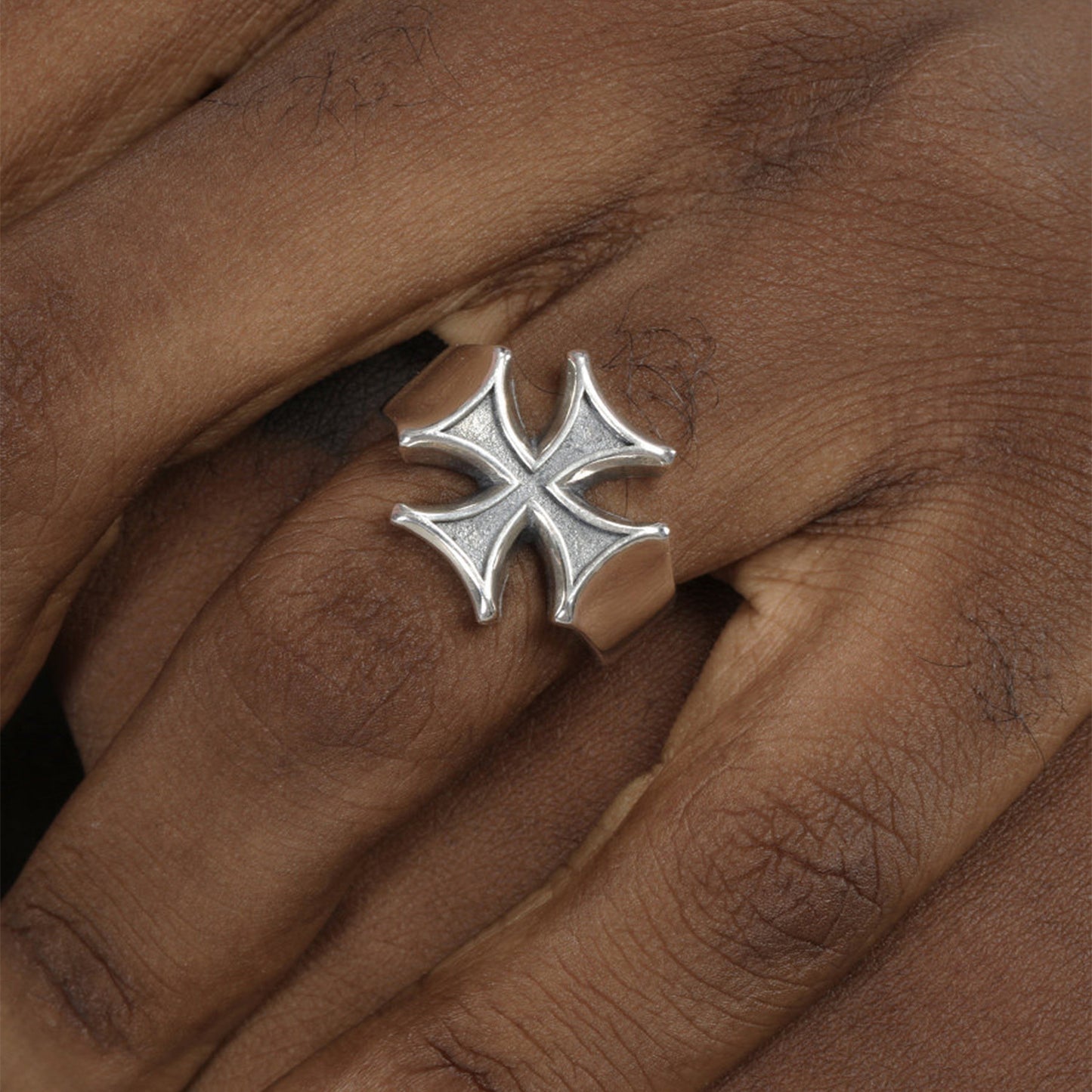 S925 Sterling Silver Cross Ring(RI-GR-001)