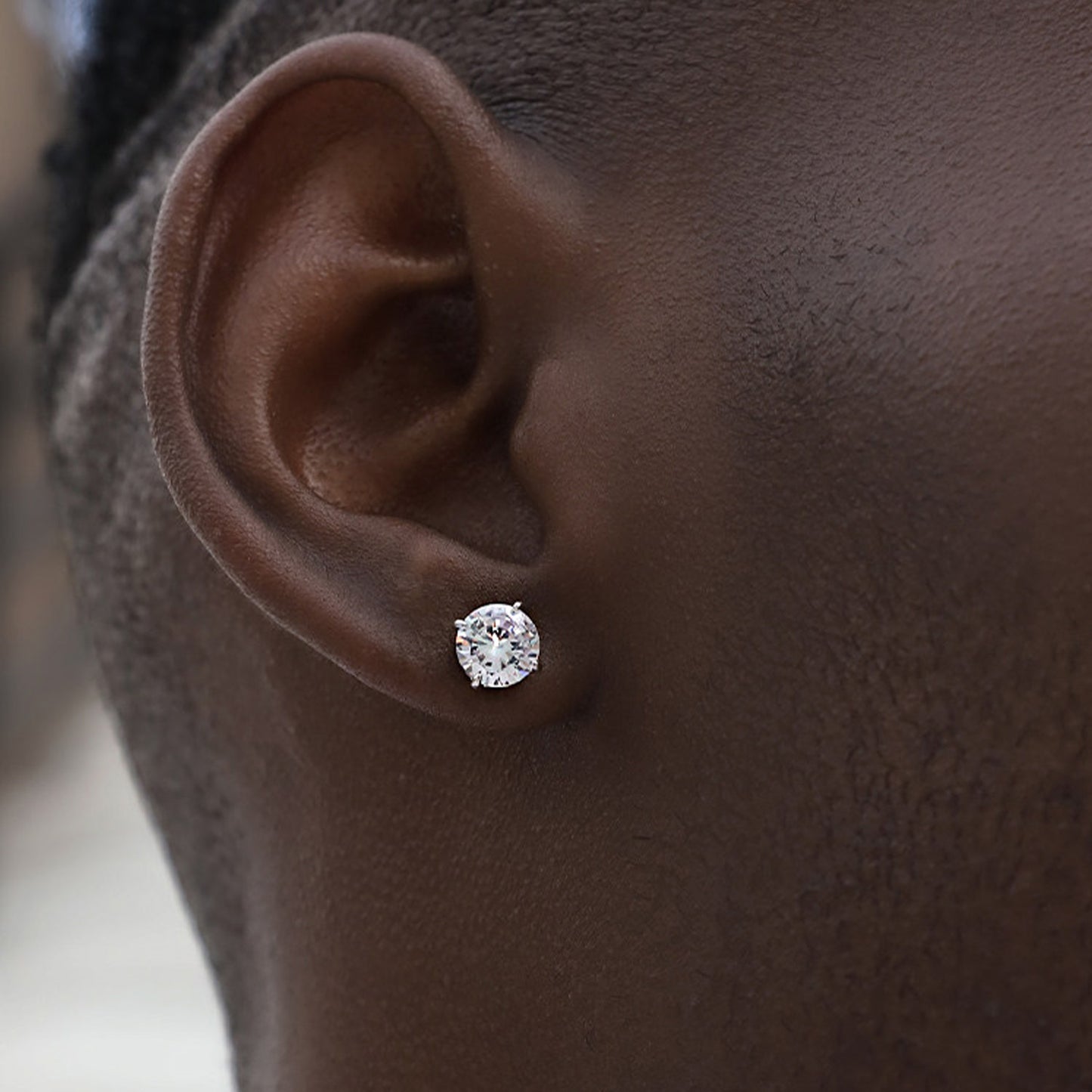 S925 Sterling Silver Earrings with Cubic Zirconia Inlay(EA-GR-009)