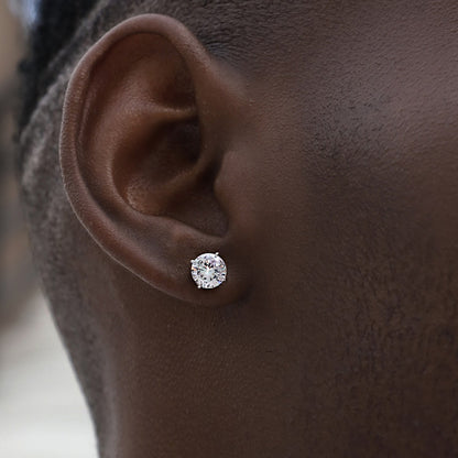 S925 Sterling Silver Earrings with Cubic Zirconia Inlay(EA-GR-009)