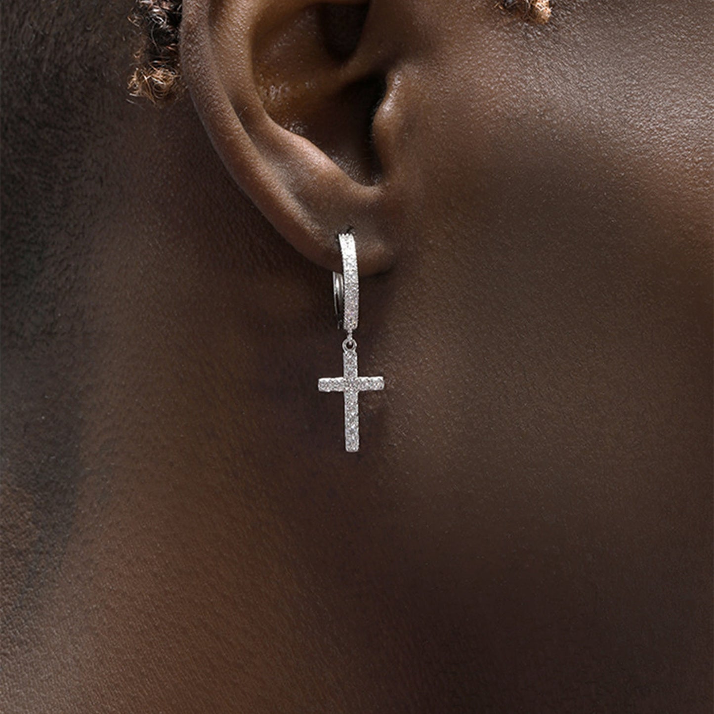 S925 Sterling Silver Earrings with Cubic Zirconia Inlay(EA-GR-005)