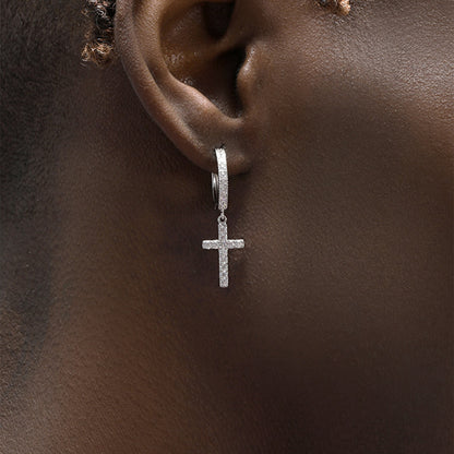 S925 Sterling Silver Earrings with Cubic Zirconia Inlay(EA-GR-005)