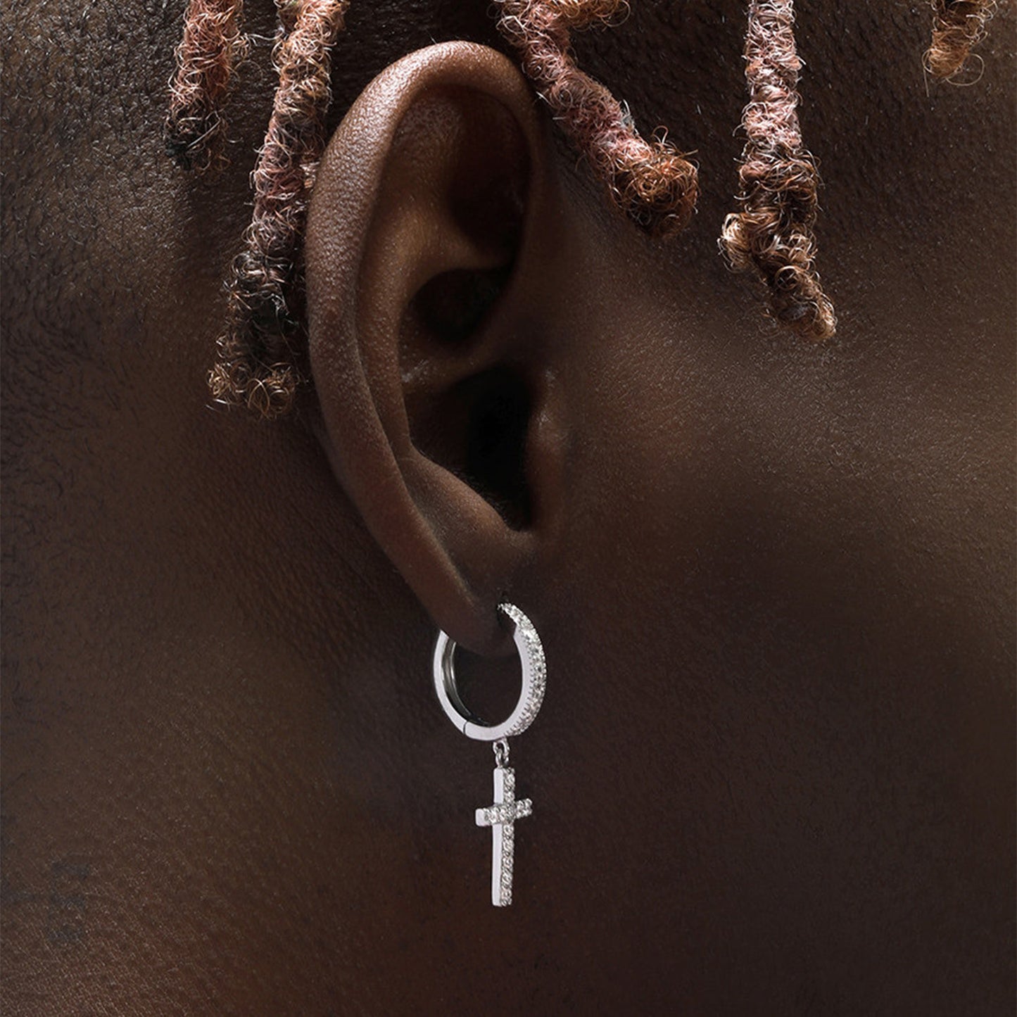 S925 Sterling Silver Earrings with Cubic Zirconia Inlay(EA-GR-005)