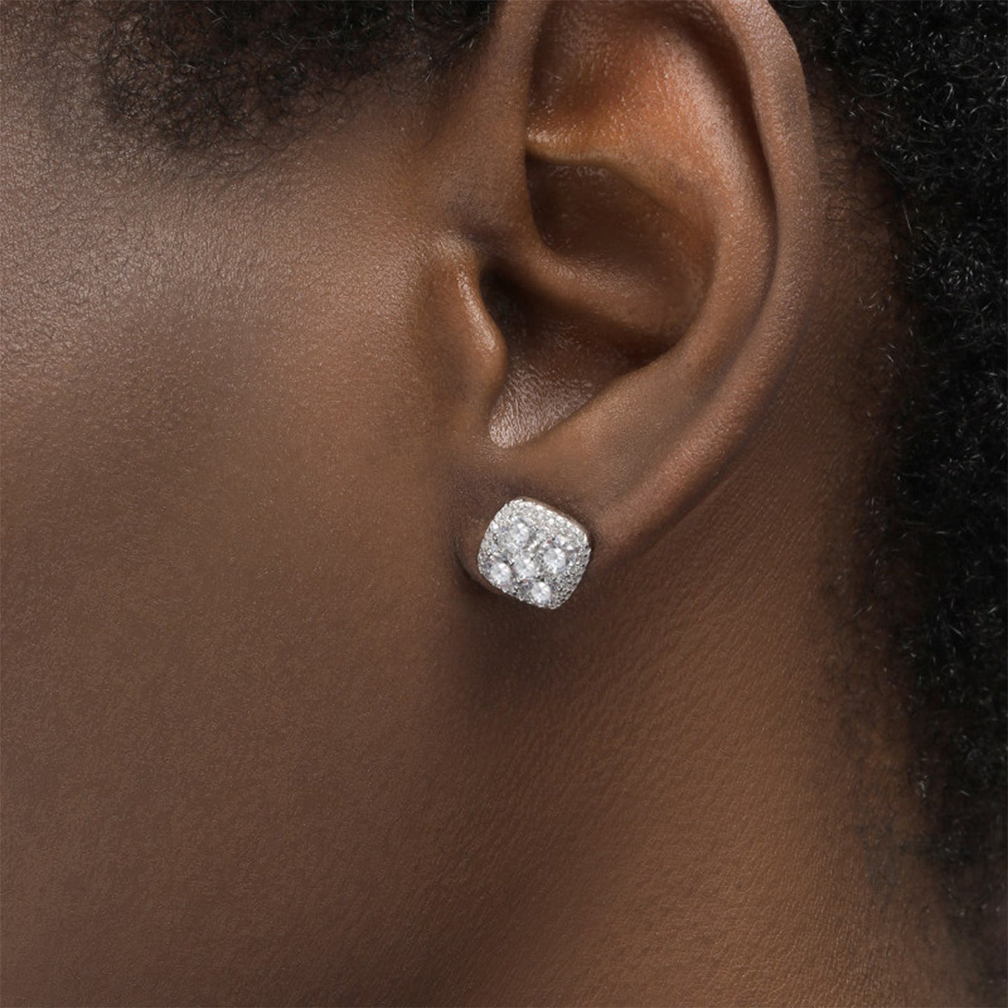 S925 Sterling Silver Earrings with Cubic Zirconia Inlay(EA-GR-004)