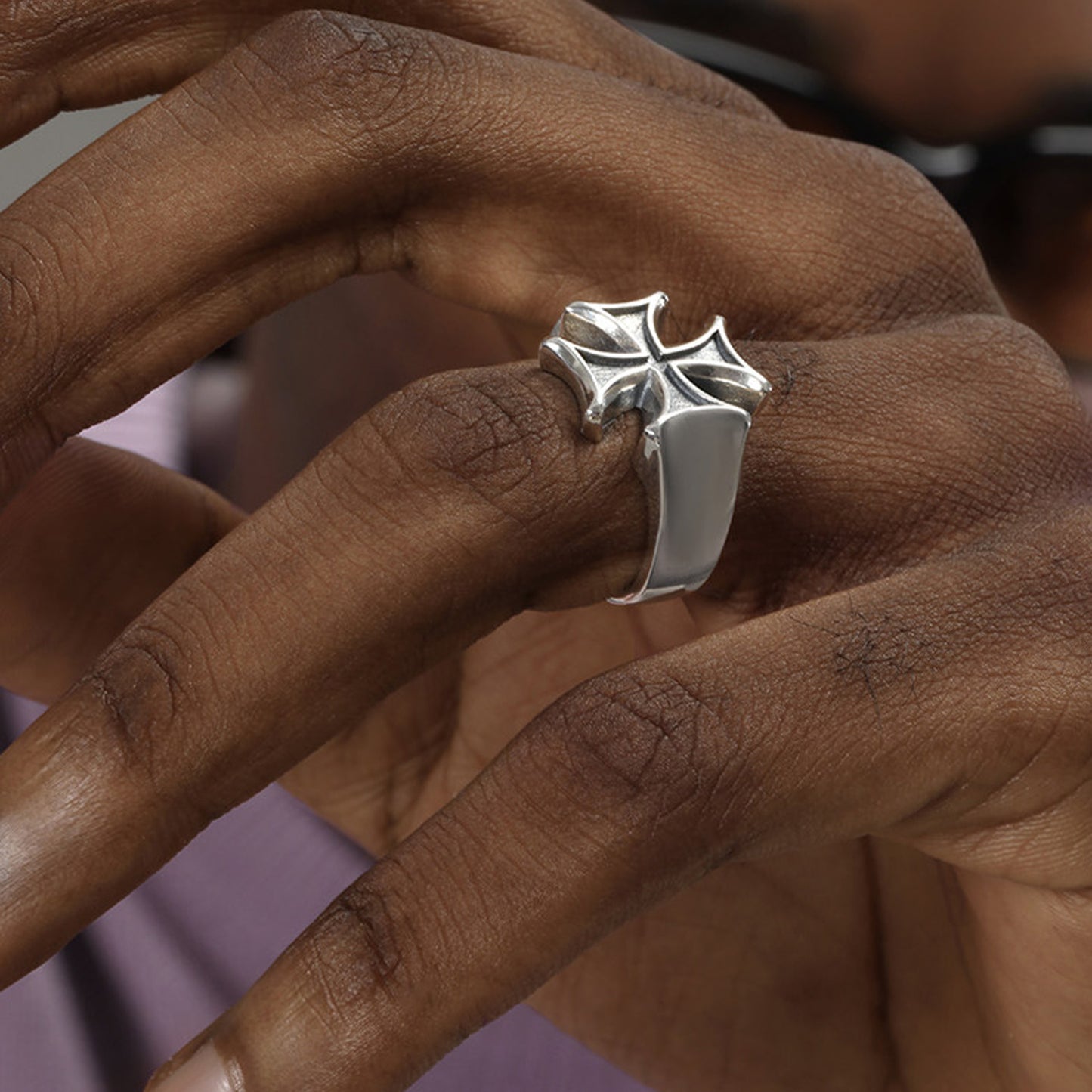 S925 Sterling Silver Cross Ring(RI-GR-001)