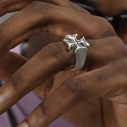 S925 Sterling Silver Cross Ring(RI-GR-001)