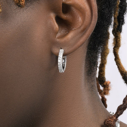 S925 Sterling Silver Earrings with Cubic Zirconia Inlay(EA-GR-002)