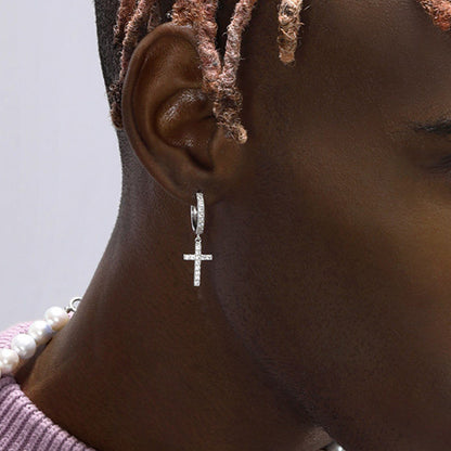 S925 Sterling Silver Earrings with Cubic Zirconia Inlay(EA-GR-005)