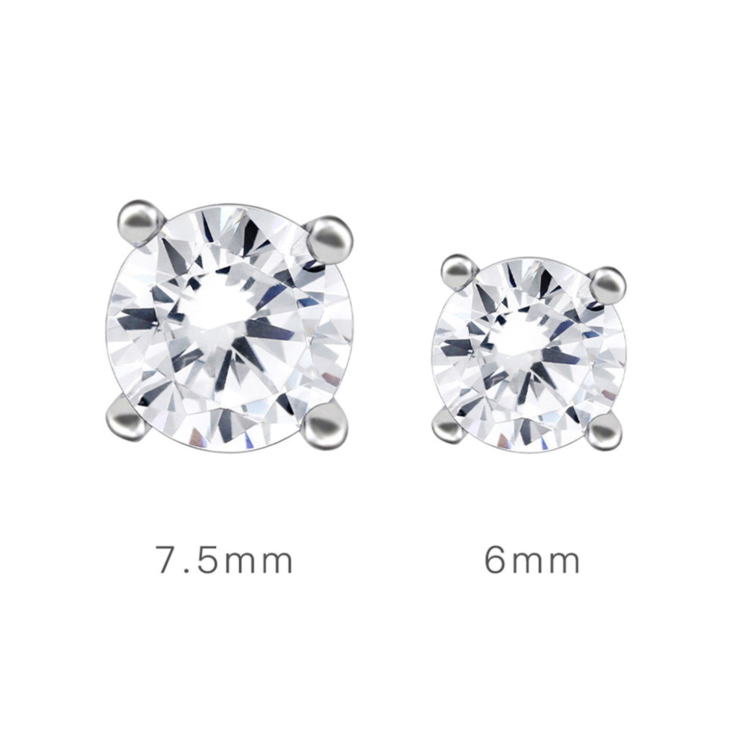 S925 Sterling Silver Earrings with Cubic Zirconia Inlay(EA-GR-009)