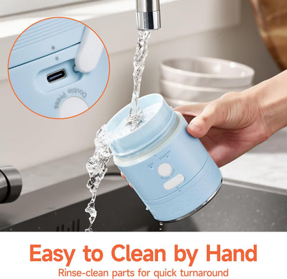 2-in-1 Portable Smoothie Blender & Snow Cone Maker (Sky Blue)