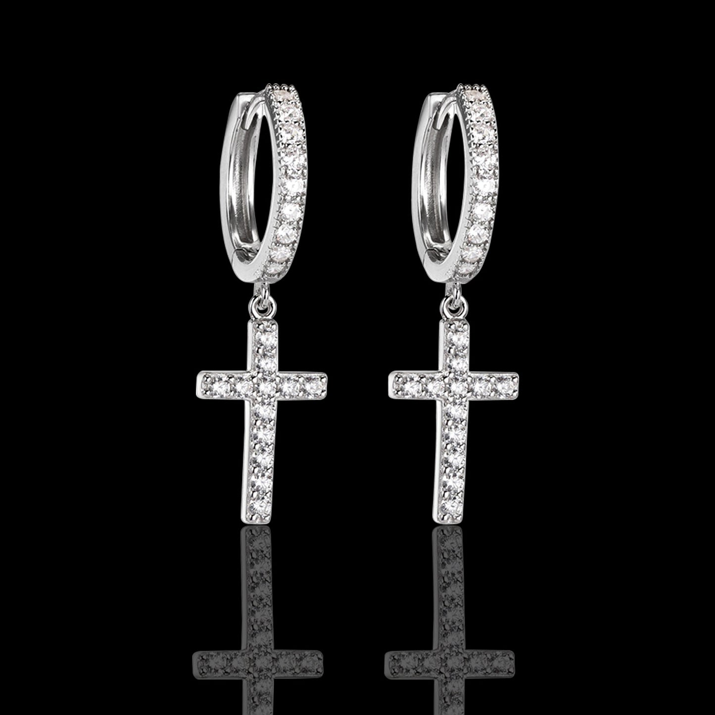 S925 Sterling Silver Earrings with Cubic Zirconia Inlay(EA-GR-005)