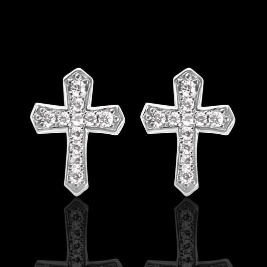 S925 Sterling Silver Earrings with Cubic Zirconia Inlay(EA-GR-010)