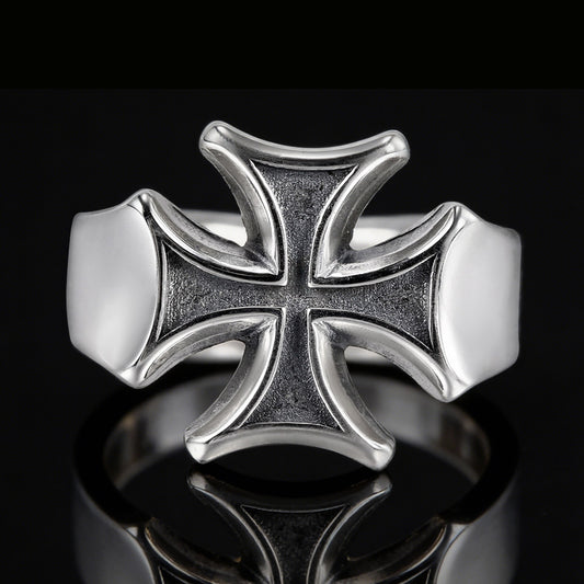 S925 Sterling Silver Cross Ring(RI-GR-001)