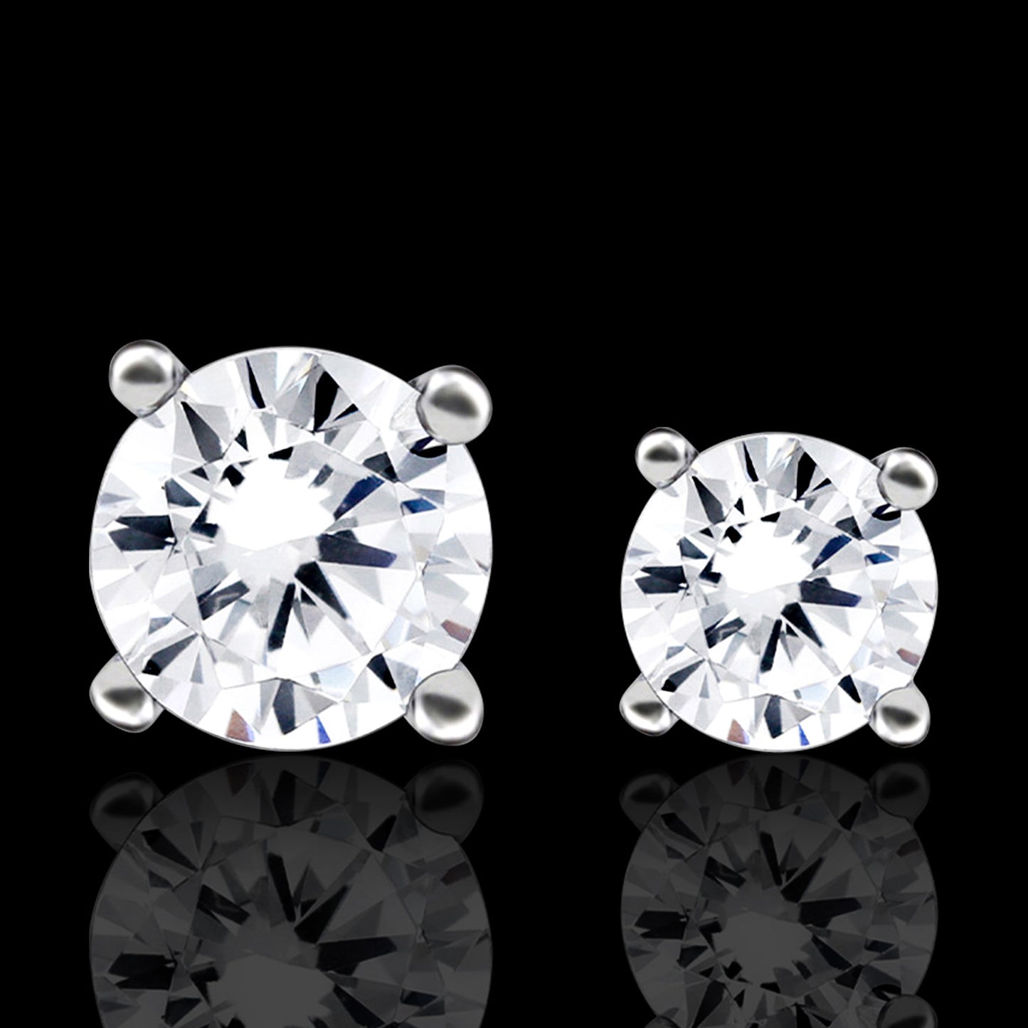 S925 Sterling Silver Earrings with Cubic Zirconia Inlay(EA-GR-009)