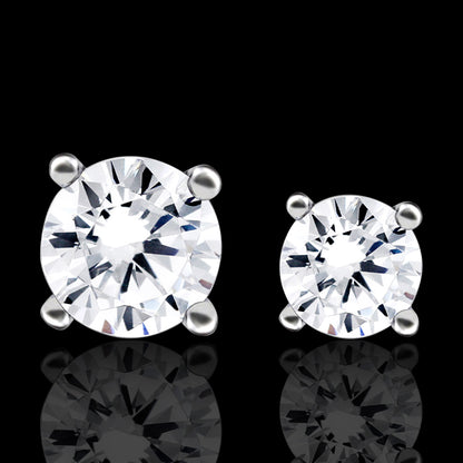 S925 Sterling Silver Earrings with Cubic Zirconia Inlay(EA-GR-009)