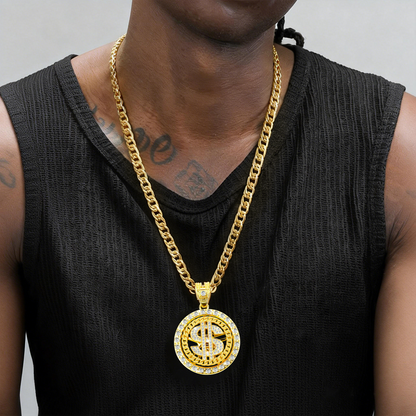Gold Chain with Dollar Sign(NE-DC-001)