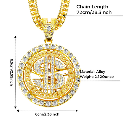 Gold Chain with Dollar Sign(NE-DC-001)