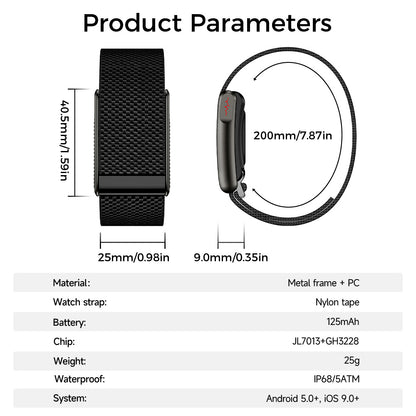 Smart Loop 5.0 Health & Fitness Tracker(Black)