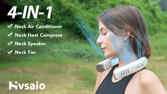 Hvsaio-Multifunctional Neck Air Conditioner & Speaker & Fan