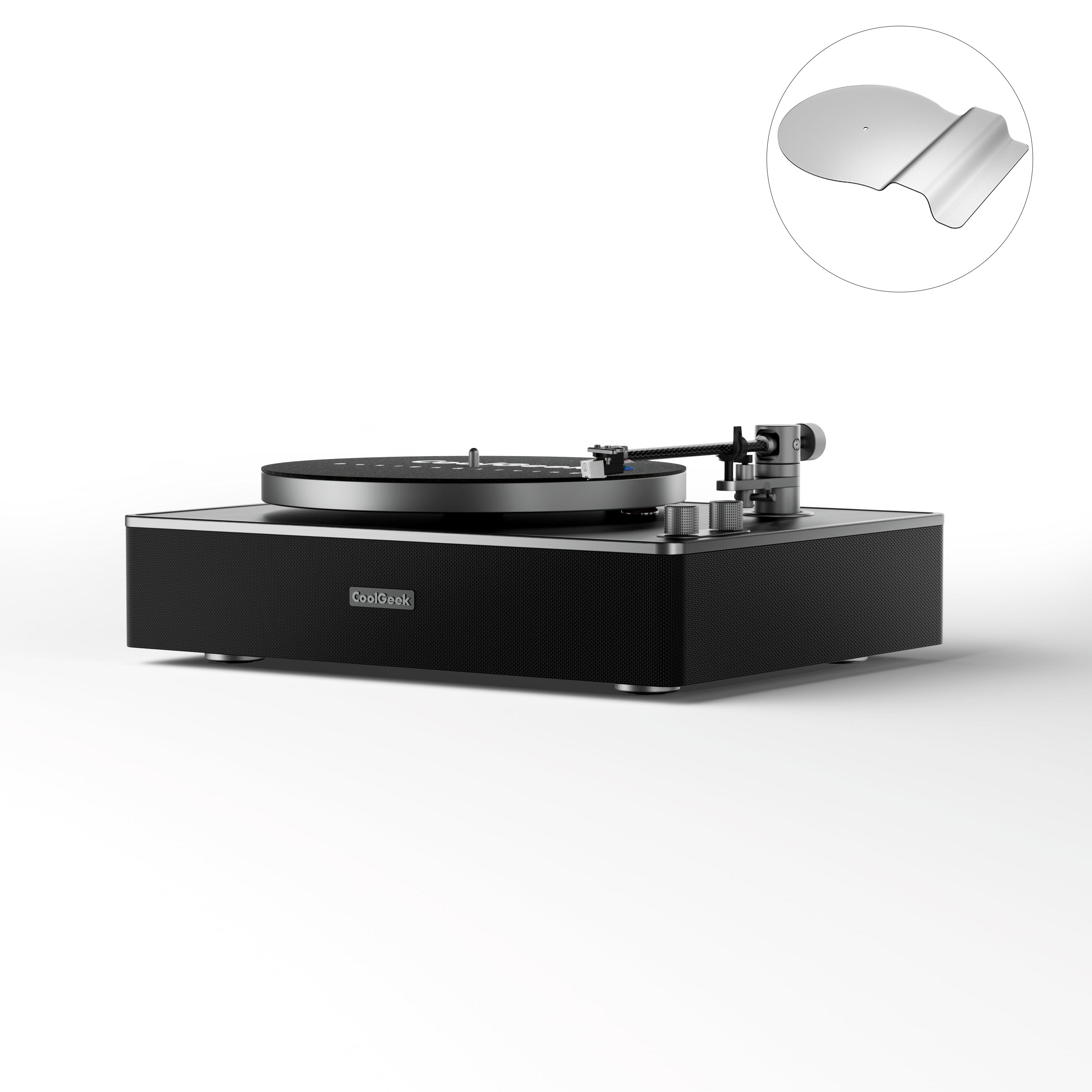 CoolGeek CS-01 the Bluetooth Vinyl Record Player(Black)