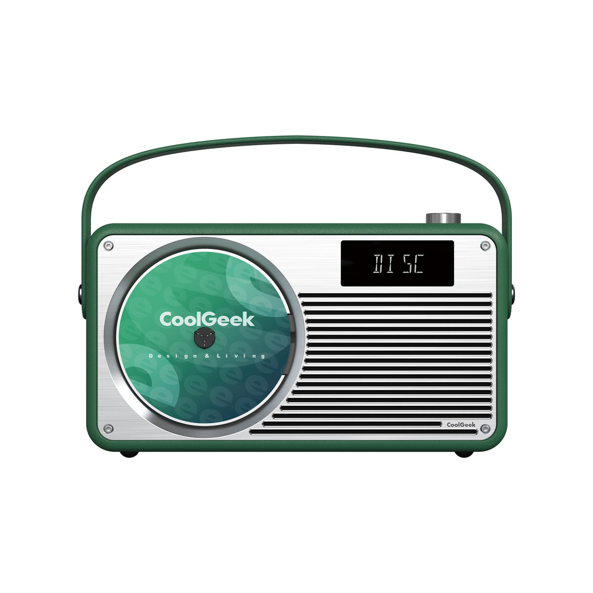 CoolGeek VS-02: 3-in-1 Multifunctional Vertical CD Player(Classic Jade Green)